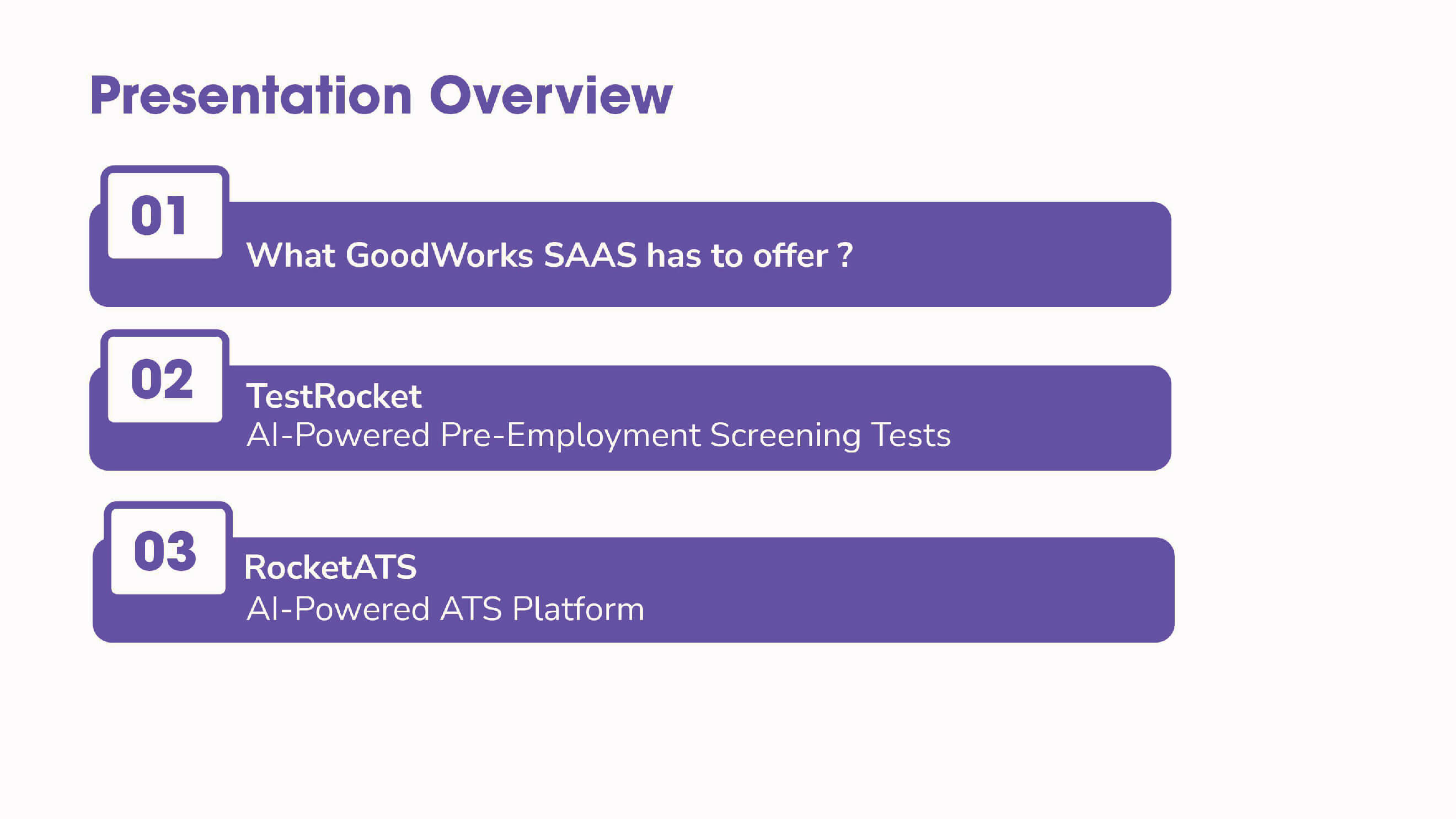 GoodWorks Saas overview