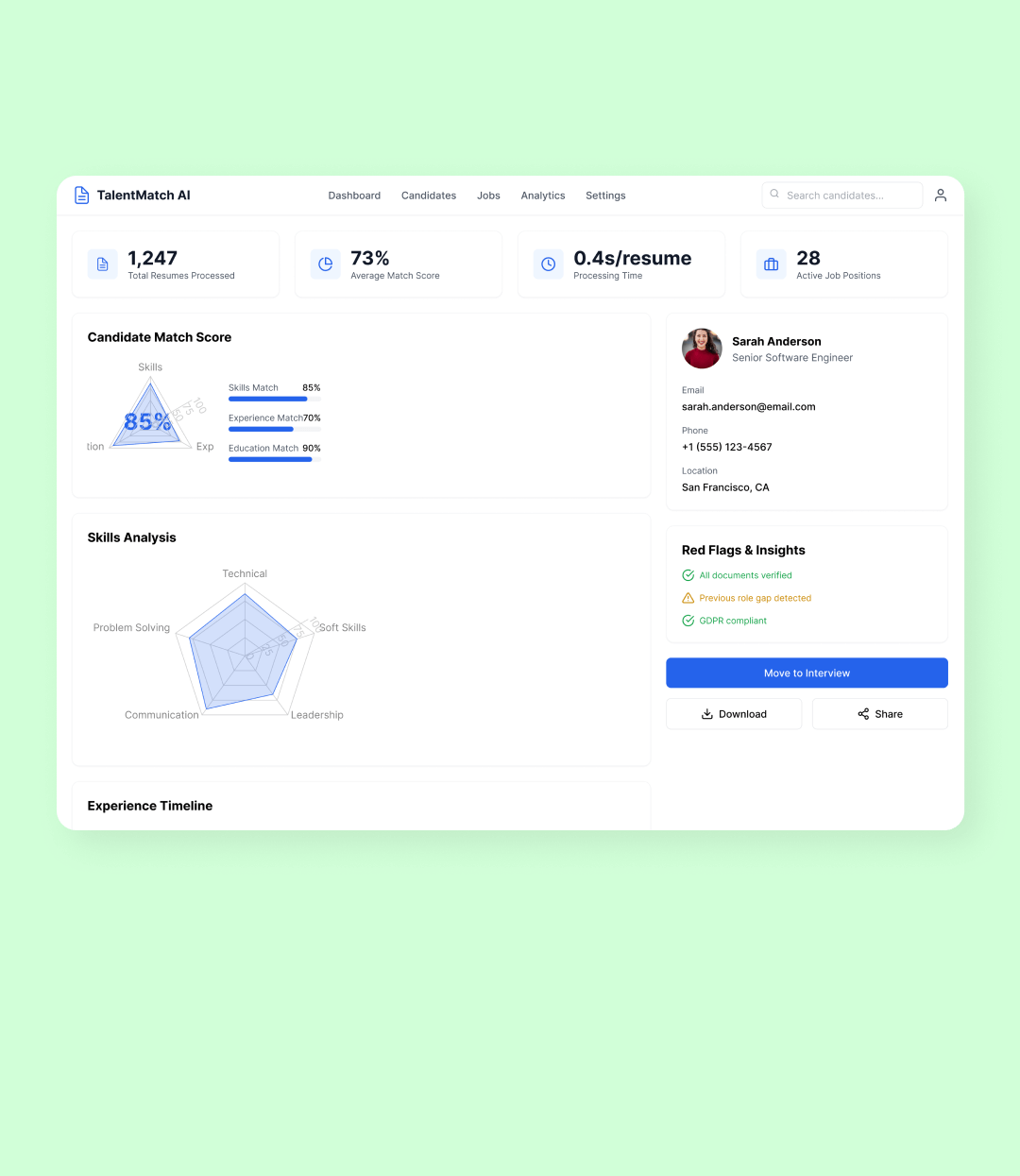 Resume Parser & Job Match Scoring